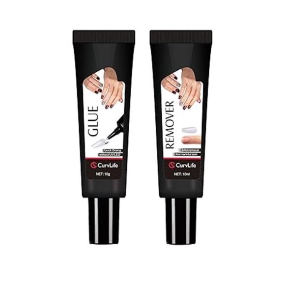 Newly Upgraded Quick Drying 10g Semi Solid Nail Glue with 10ml Remover for Nails - Picture 7 of 7